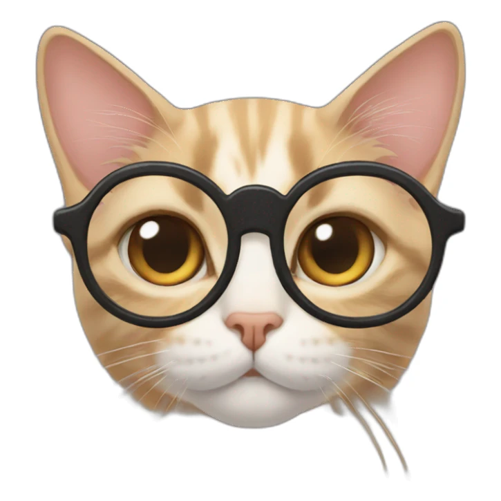 cat with harry potter glasses sticker