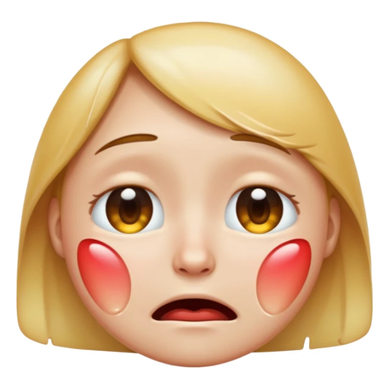 crying face emoji, expressive and clear, apple style sticker