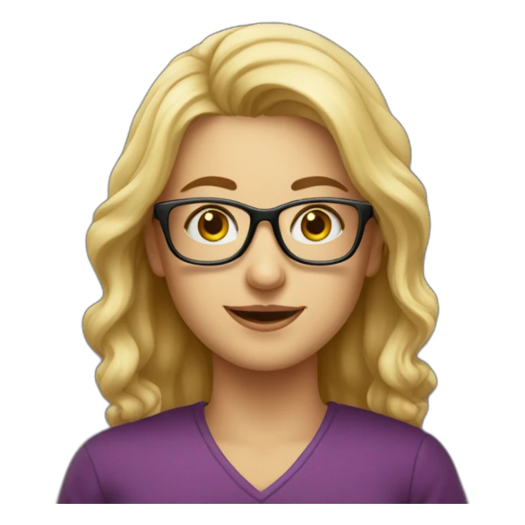 Prof d'espagnol blonde à lunettes sticker