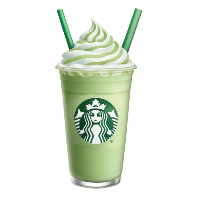 Starbucks iced lavender matcha latter sticker