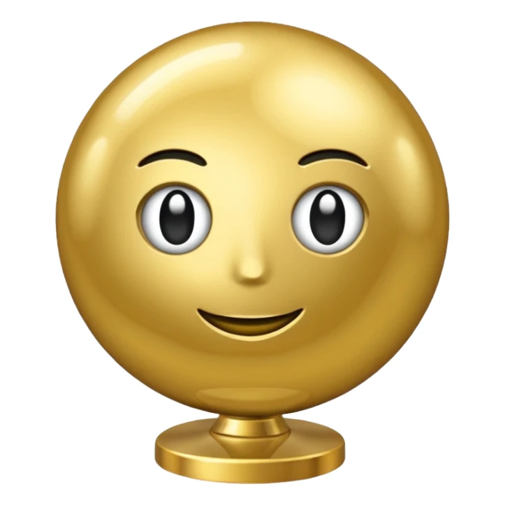 Globus in Gold sticker