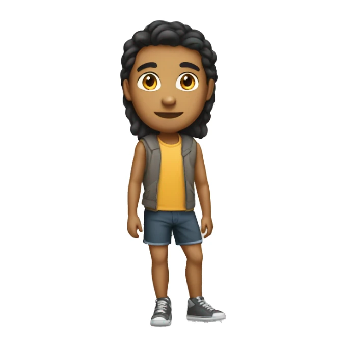 slight tan middle school lean full body sticker