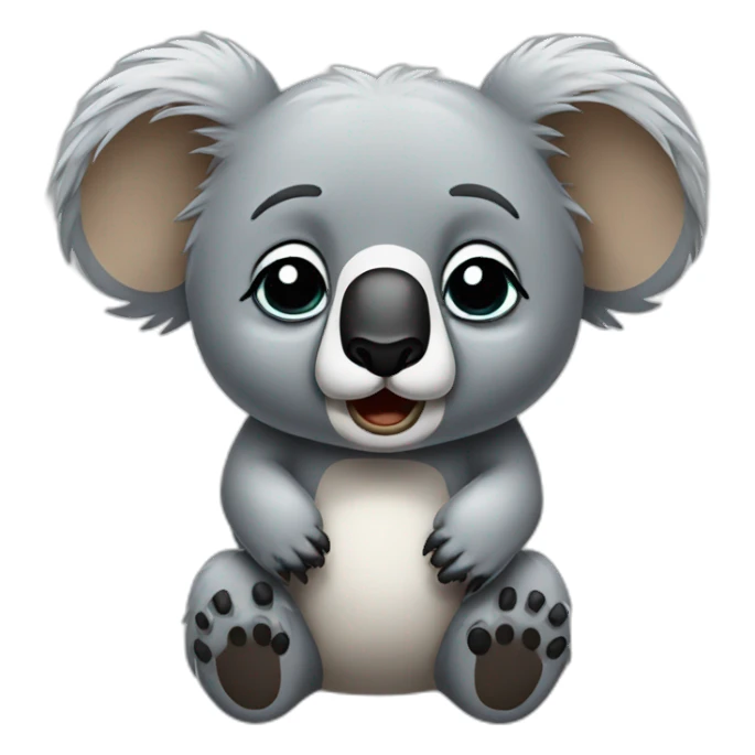 Upset koala sticker