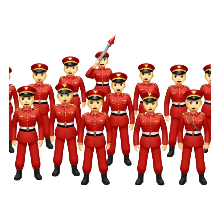 red glitter army sticker