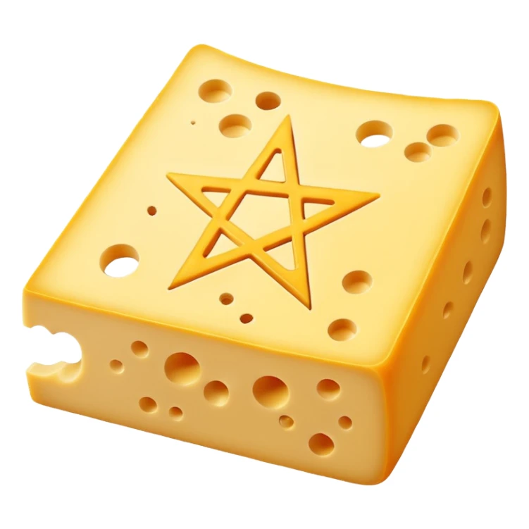 cheese witchcraft occult pentagram sticker