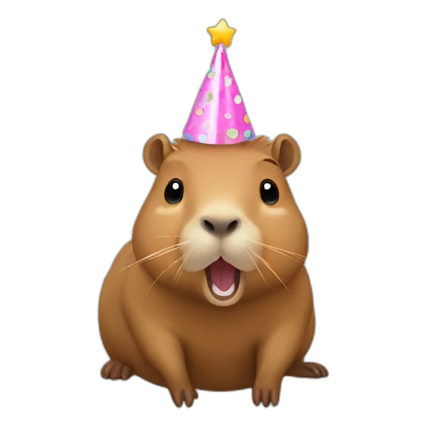 happy birthday capybara sticker