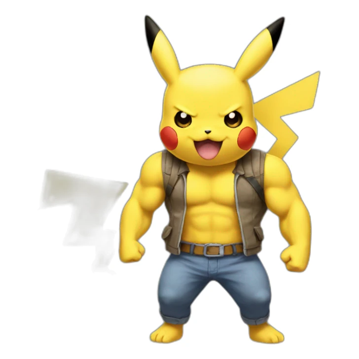 pokemon-pikachu-muscle sticker