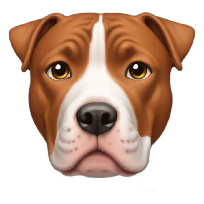 Copper pitbull with white on snout sticker