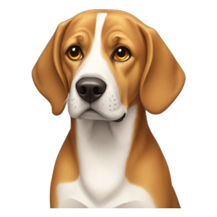 Beagle With a labrador golden sticker
