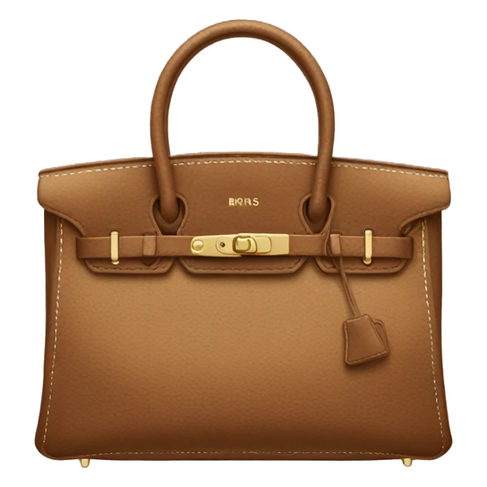 Birkin bag brown sticker