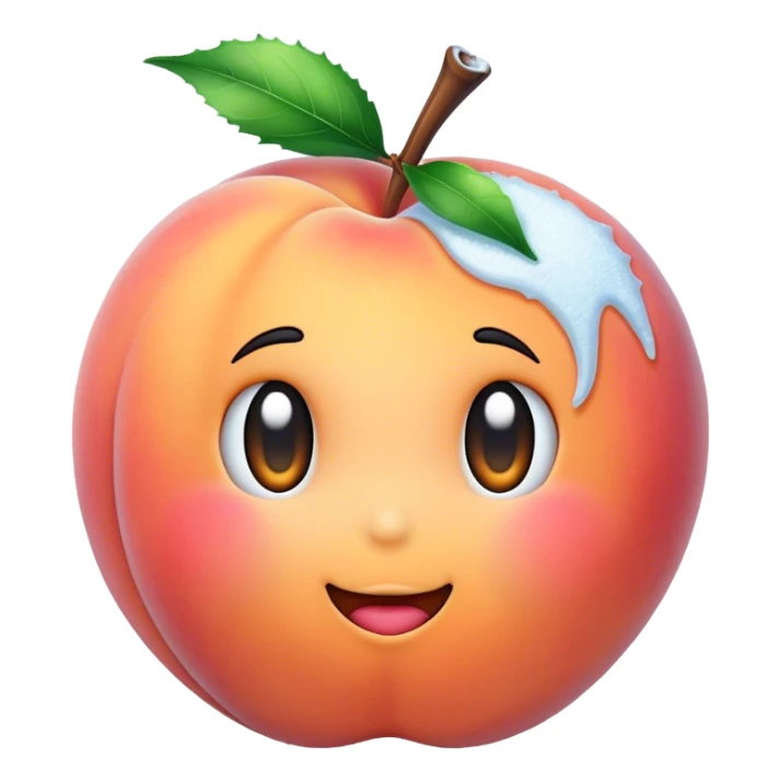 Frosty peach sticker