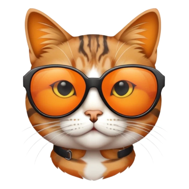 cat wearing sunglasses sticker