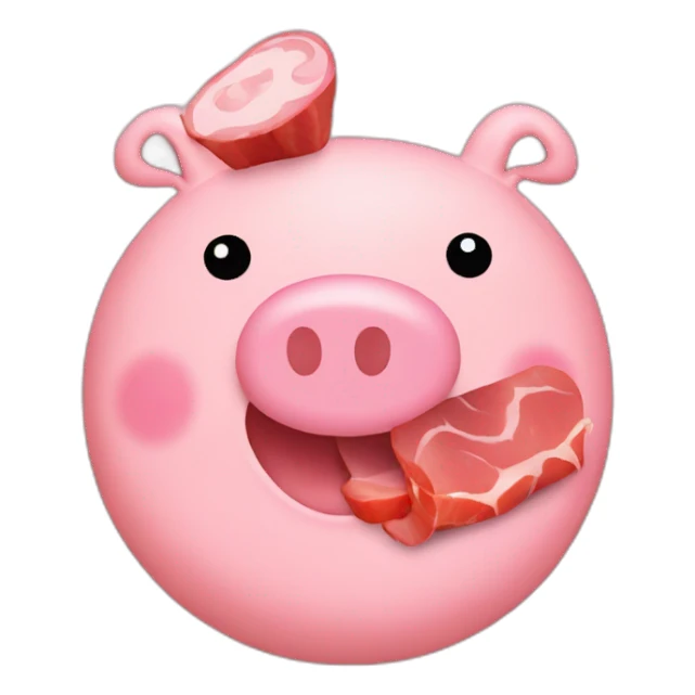 Peppa pig with ham sticker