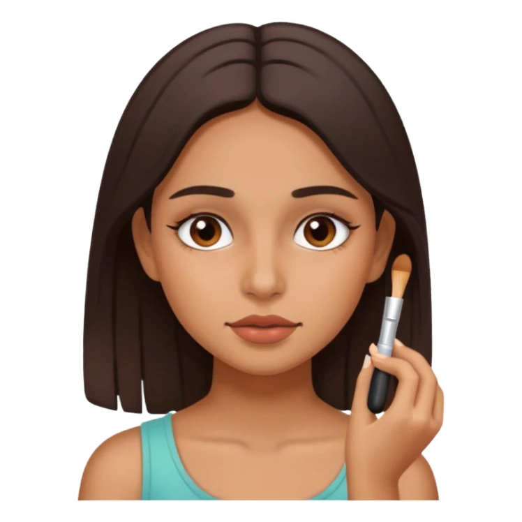 latin girl removing makeup, gentle, relatable sticker