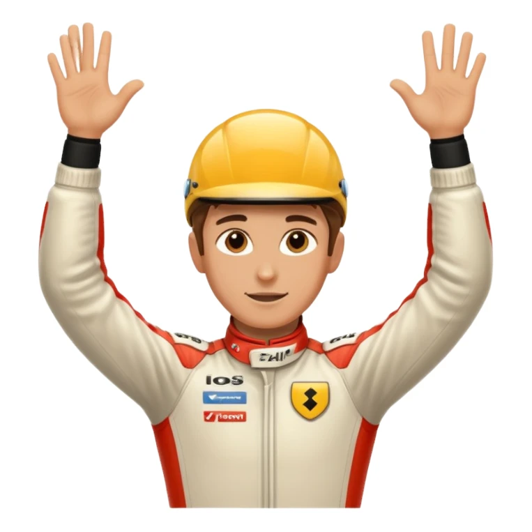 Race driver arms streched out sticker