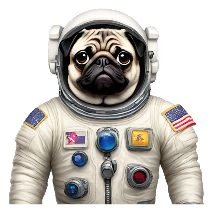 Astronaut Pug sticker