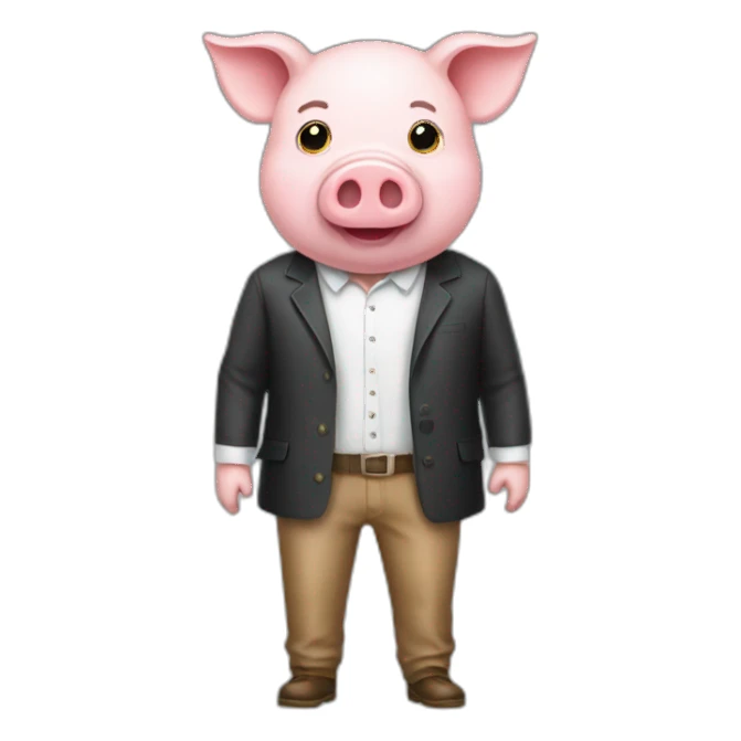 man dress up pig sticker
