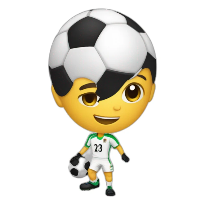 futbolista con balón sticker