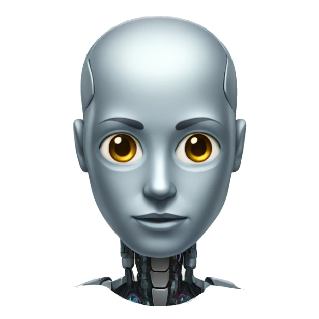 half human half robot sticker