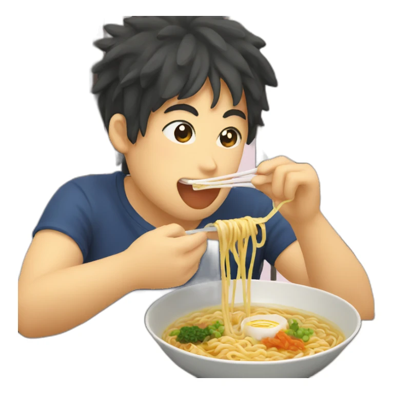 eating ramen in japan sticker