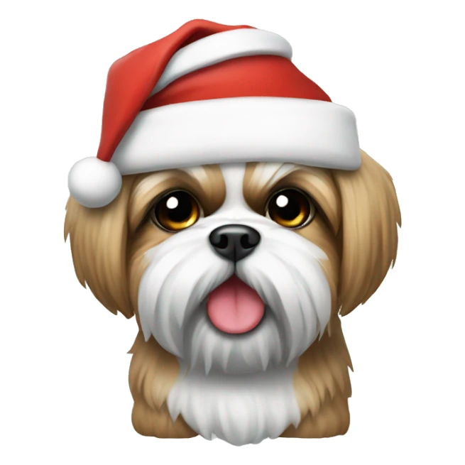 Shi-Tzu with Santa hat sticker