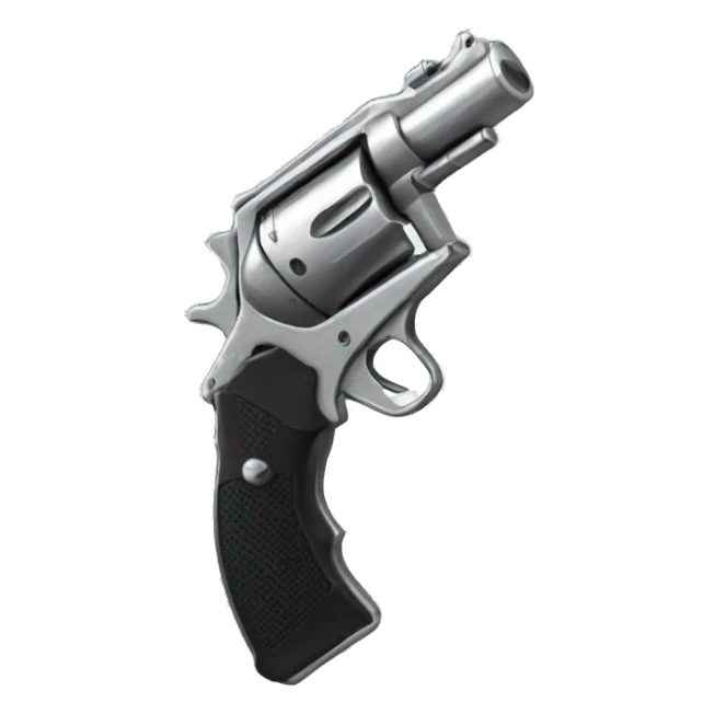 Silver gun bullet sticker