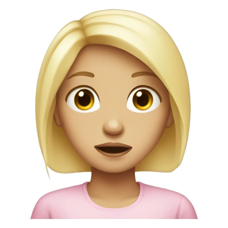 Cry blond girls sticker