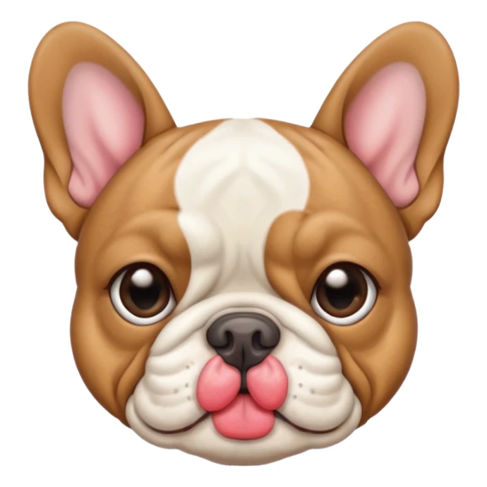 French bulldog kissy face sticker