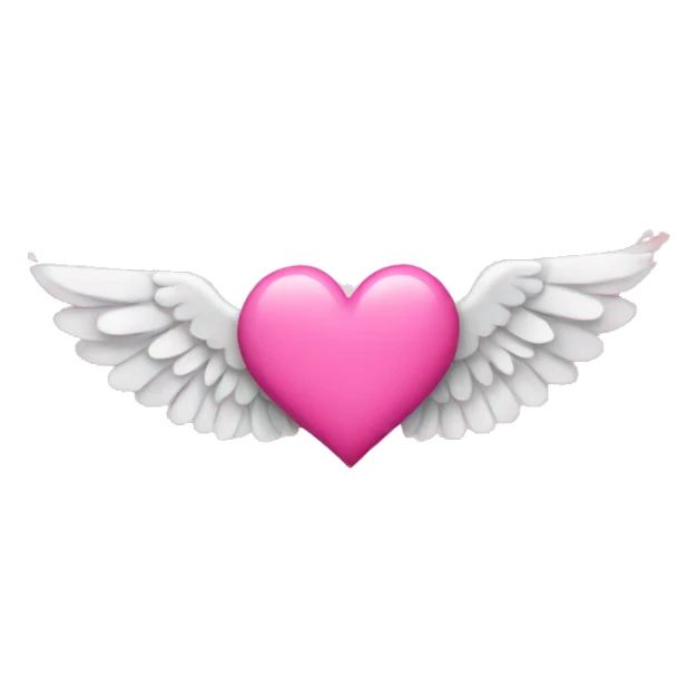 Pink hearts with wings sticker