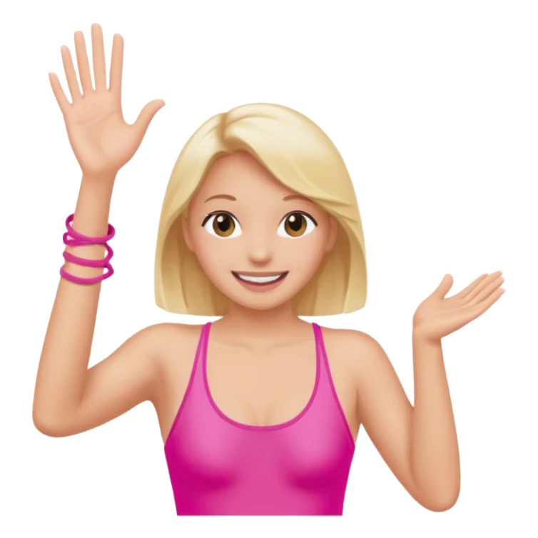 butterfly pink swimsuit Clapping sticker