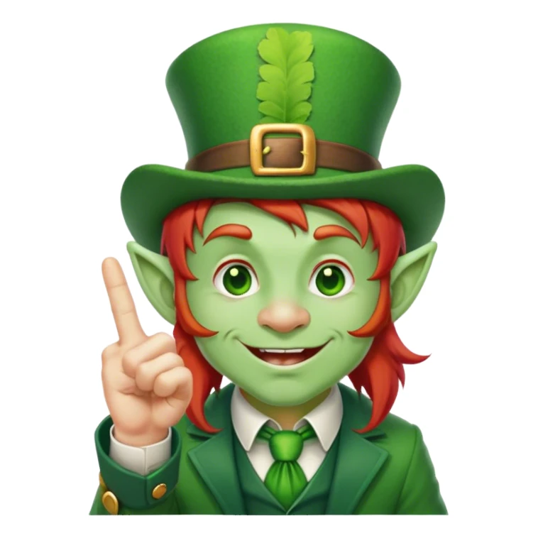 Leprechaun with middle finger sticker