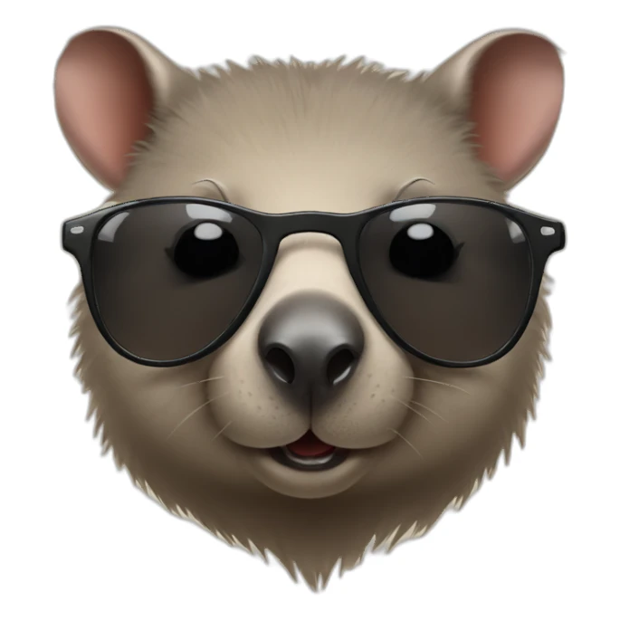 Wombat with sunglasses sticker