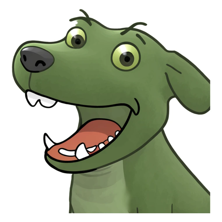 Perro riéndose sticker