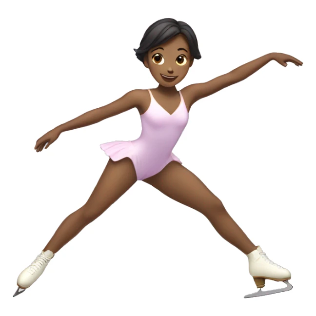 Figure skater doing double axel  sticker