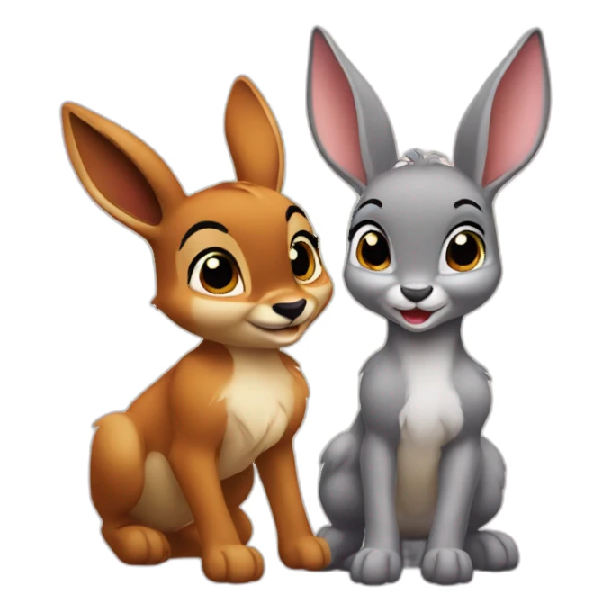Bambi and thumper sticker