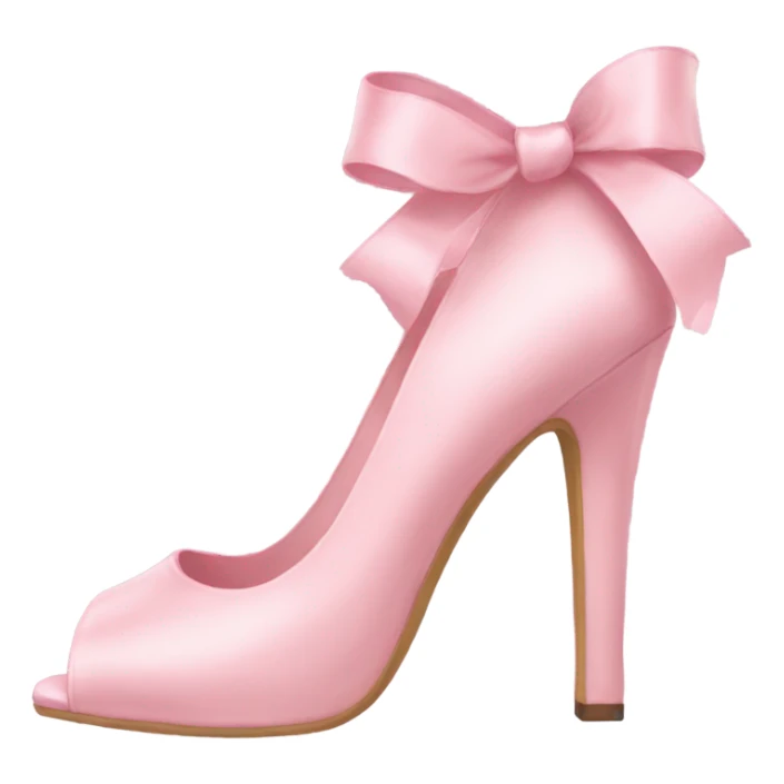 light pink ribbon heels sticker