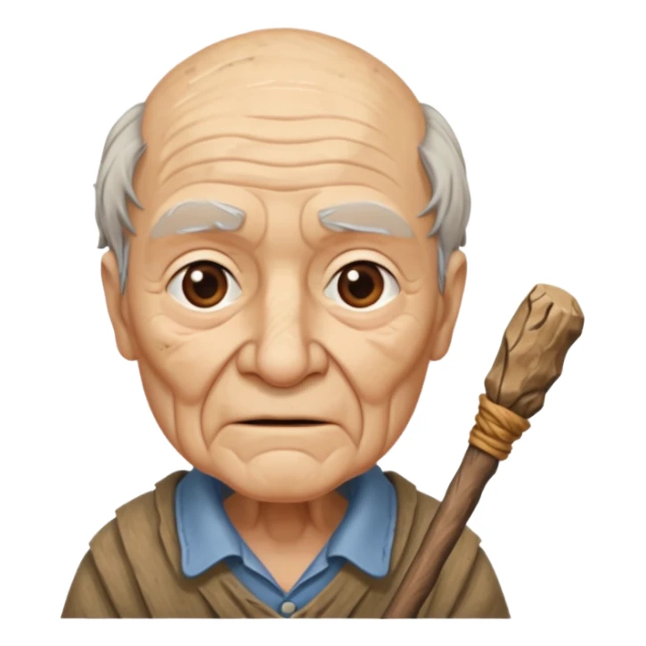 old people stick sticker