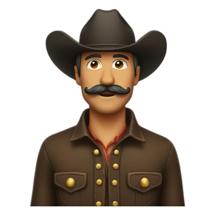 Moustache Cowboy sticker