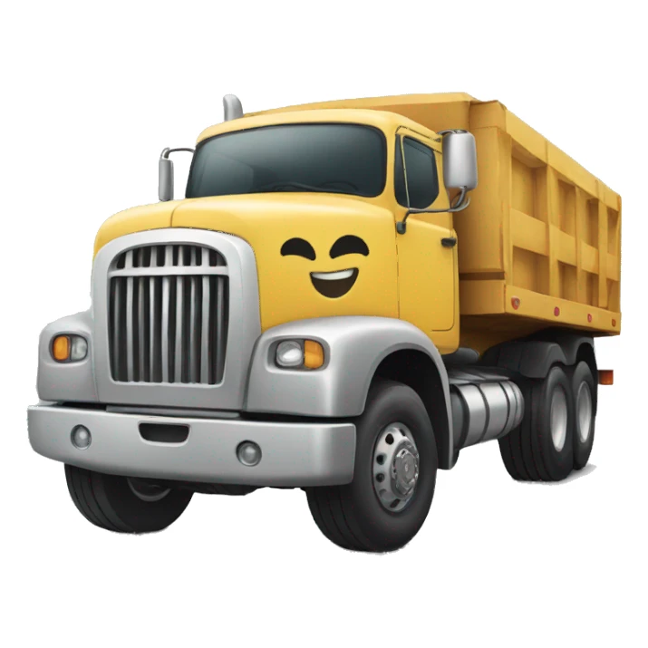 truck with happy face sticker