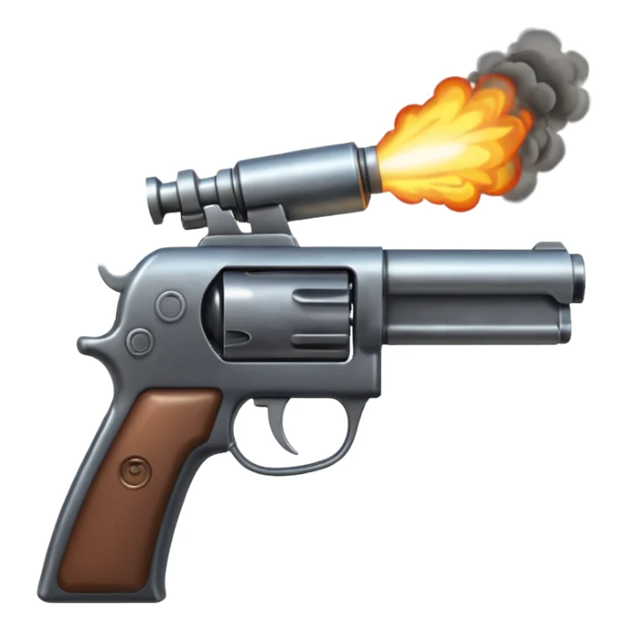 gun firing sticker