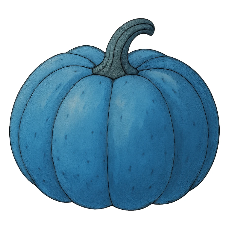ghibli style blue pumpkin sticker