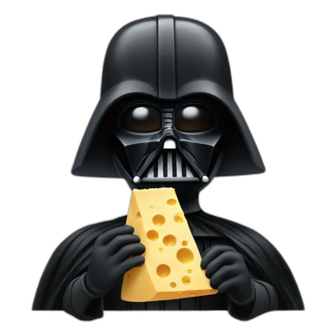 dark vador eat cheese sticker