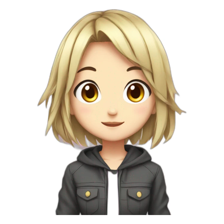 Anime girl cute sticker