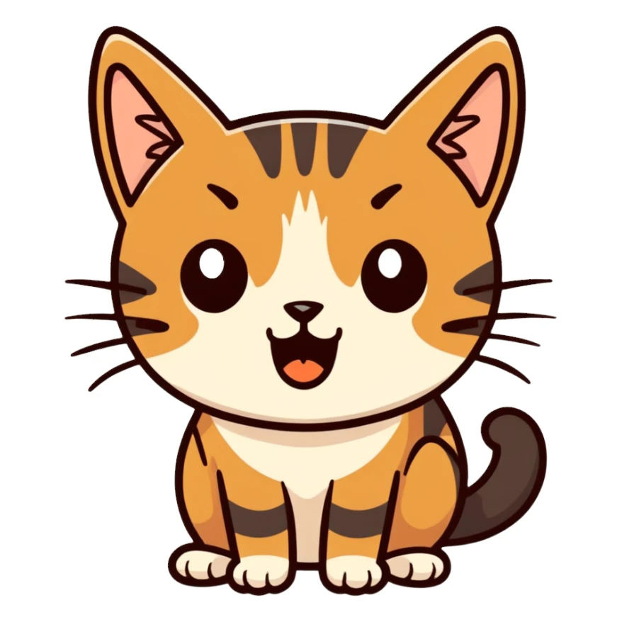 brown cat shocked 😮  sticker