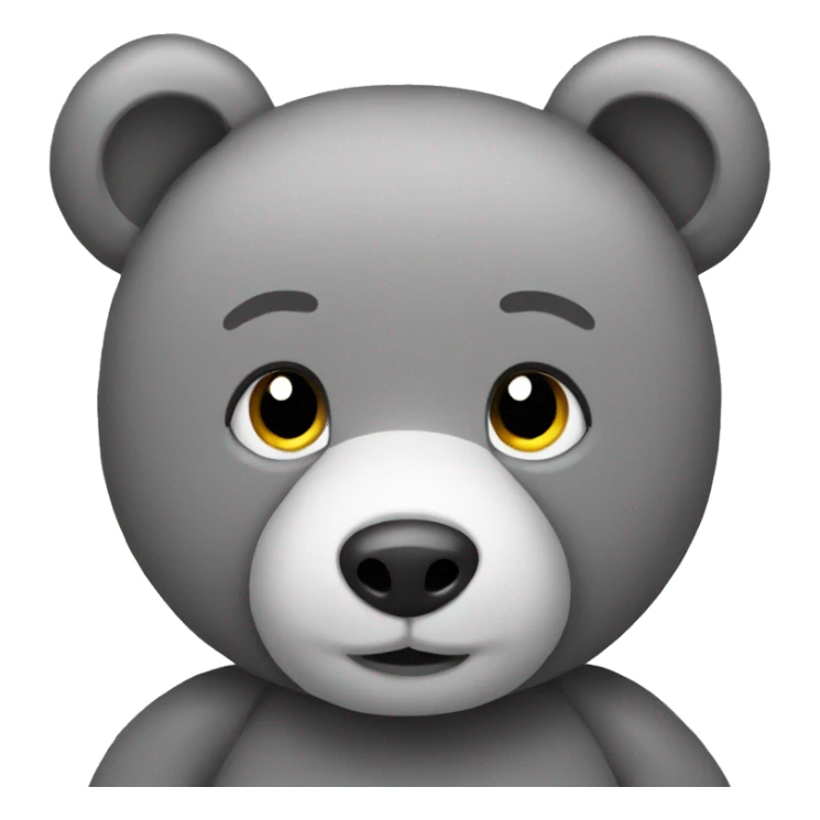 grey teddy bear sticker