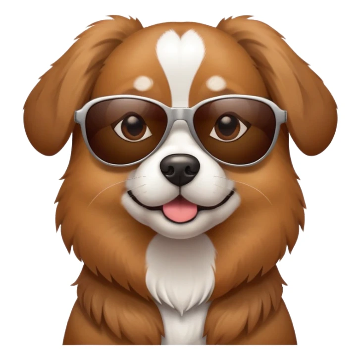 Dog with sunglasses sticker