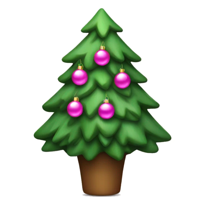  christmas tree with pink decorations sticker