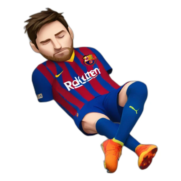 Messi sleeping sticker