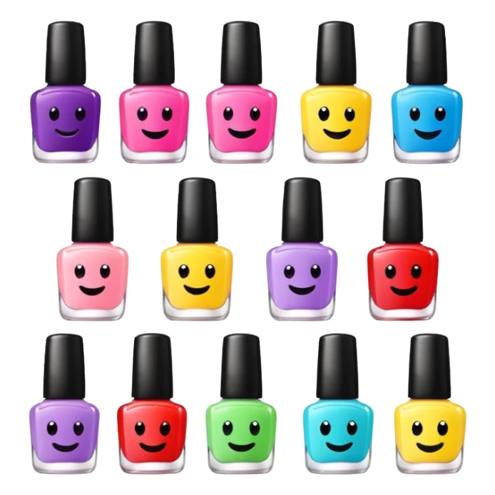 nail related emojis sticker