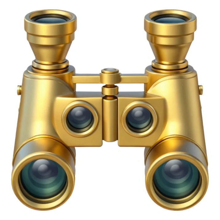  gold binoculars with large lenses sticker
